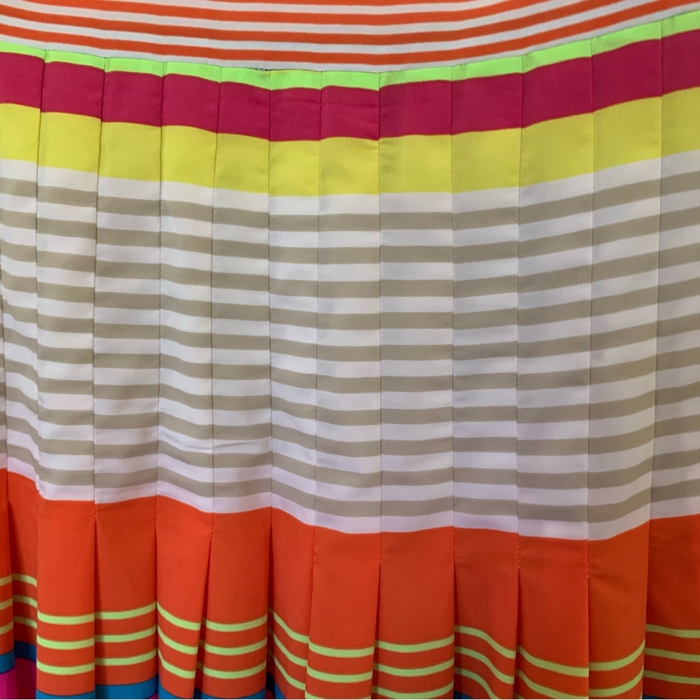 CK Summer Rainbow Horizontal Sleeveless Colorful Stripes Pink Yellow Orange - Picture 4 of 6
